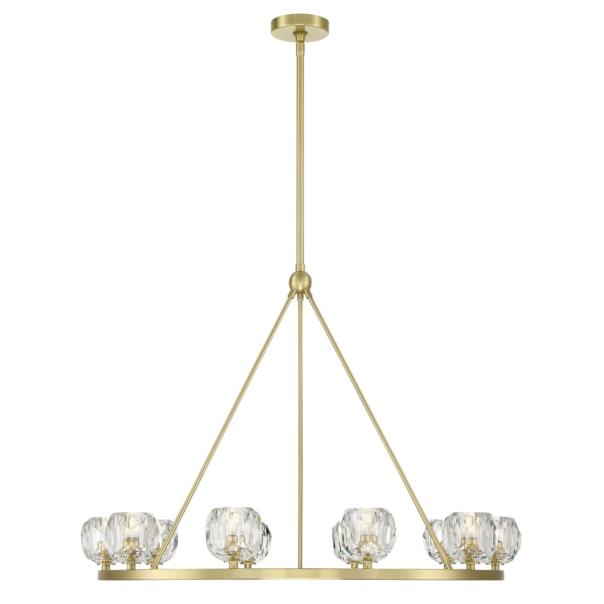 Aragon 36'' LED Soft Brass Alabaster Chandelier Gold 36"W x 26"H x 36"D - Tianguang Alabaster Lighting