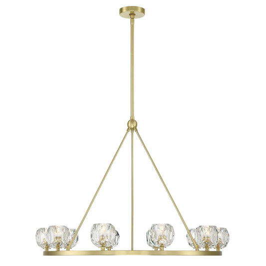 Aragon 36'' LED Soft Brass Alabaster Chandelier Gold 36"W x 26"H x 36"D - Tianguang Alabaster Lighting