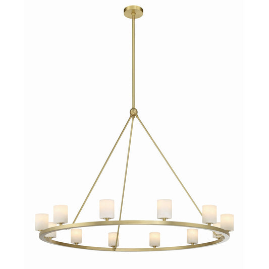 Aragon 46.75'' LED Soft Brass Alabaster Chandelier Gold 46.75"W x 32"H x 46.75"D - Tianguang Alabaster Lighting