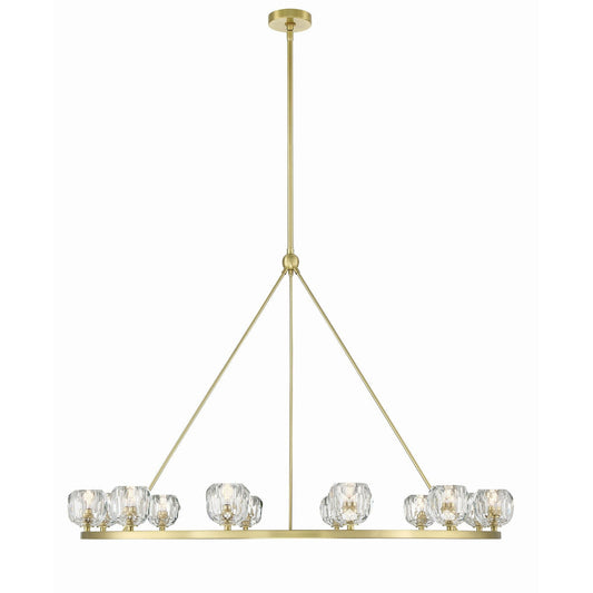 Aragon 48'' LED Soft Brass Alabaster Chandelier Gold 48"W x 32"H x 48"D - Tianguang Alabaster Lighting