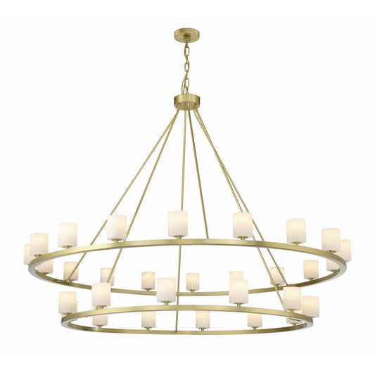 Aragon 58.75'' LED Soft Brass Alabaster Chandelier Gold 58.75"W x 46"H x 58.75"D - Tianguang Alabaster Lighting