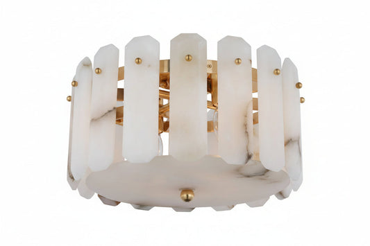 Alabaster Downtor Chandelier 15"D - Tianguang Alabaster Lighting