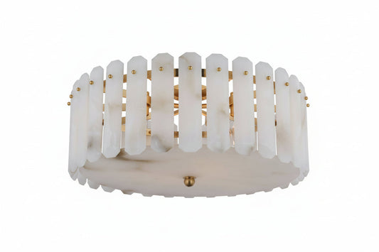 Alabaster Downtor Large Chandelier 25"D - Tianguang Alabaster Lighting