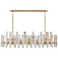 Alabaster Downtor Large Linear Chandelier - Tianguang Alabaster Lighting