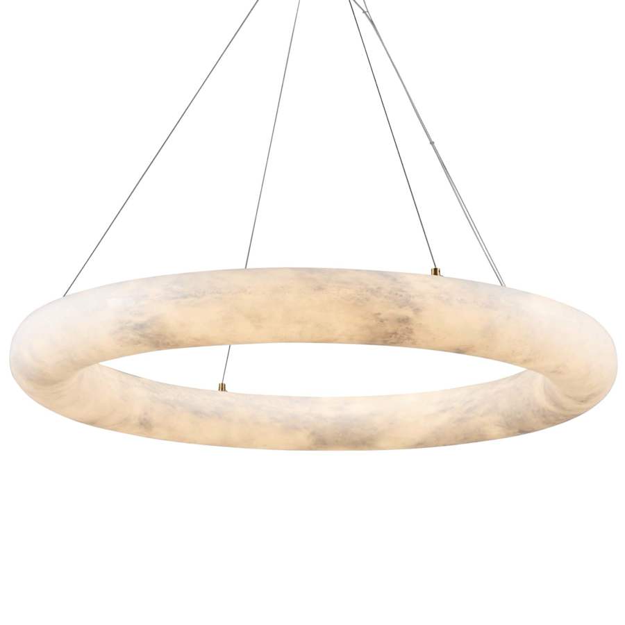 Artcraft Lighting Camila 27" Wide Ring Alabaster Chandelier - Tianguang Alabaster Lighting