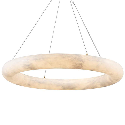 Artcraft Lighting Camila 27" Wide Ring Alabaster Chandelier - Tianguang Alabaster Lighting
