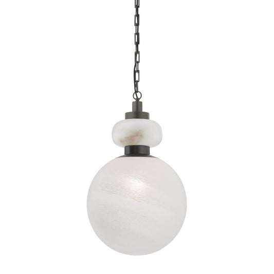 Rosemont Large Alabaster Pendant 16" Wide Pendant - Tianguang Alabaster Lighting