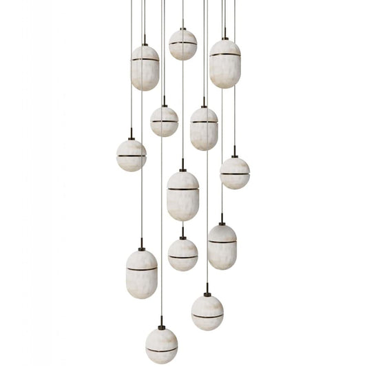 Sedona 13 Light 23" Wide Multi Light Alabaster Pendant - Tianguang Alabaster Lighting