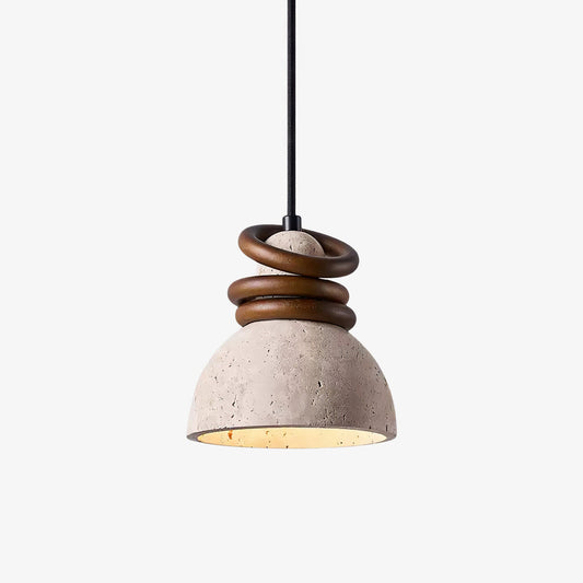 Orryn Halo Travertine Pendant Lamp - Tianguang Alabaster Lighting