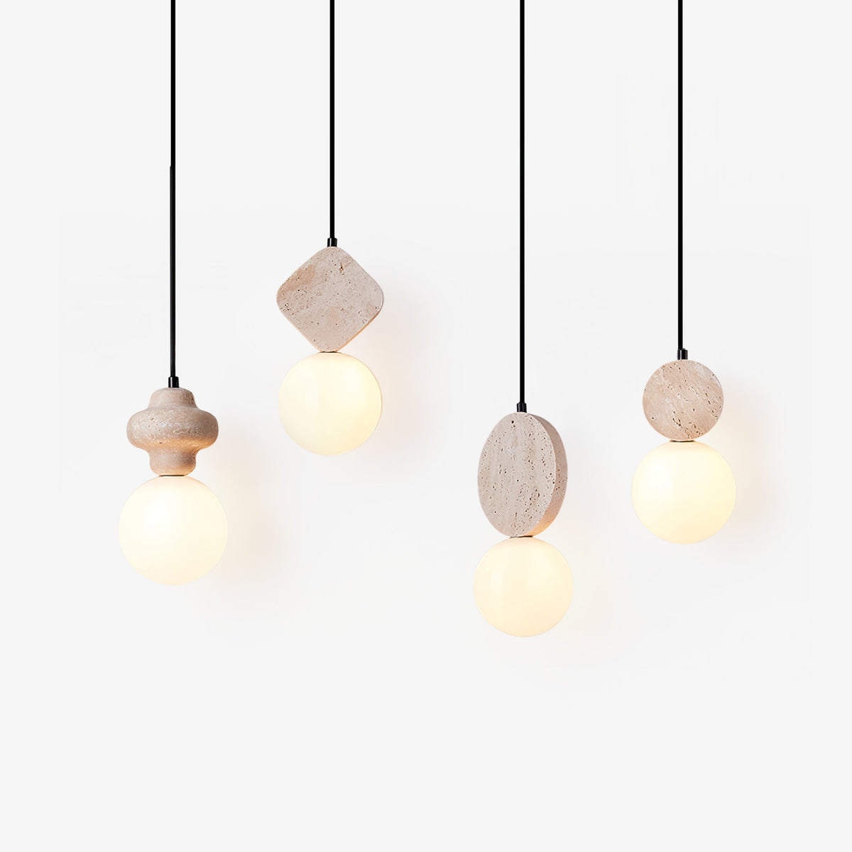 Orla Series Travertine Pendant Lamp - Tianguang Alabaster Lighting