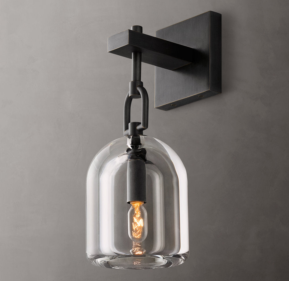 Botanist Cloche Wall Light, Bedroom Wall Sconce, detail 8