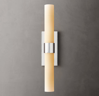 Ravelle Milk Glass Linear Wall Light, Bathroom Wall Sconce, detail 18