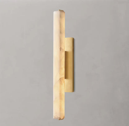 Audubon Alabaster Single Wall Light, Hardwired Wall Sconce, 4"D x 15"H