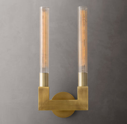 Cannele Double Wall Light, Bathroom Wall Sconce, detail 4