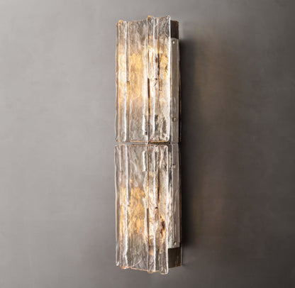 Lattice Clear Glass Wall Light 30", Bathroom Wall Sconce, detail 21