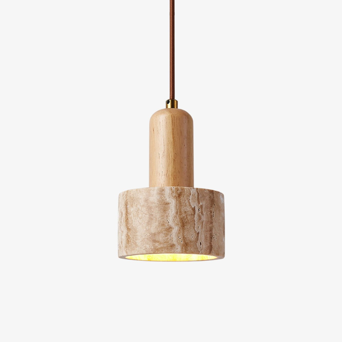 Terra Duo Travertine Pendant Lamp - Tianguang Alabaster Lighting