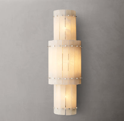 San Marco Alabaster Grand Circular Sconce, Bedroom Wall Sconce, detail 14