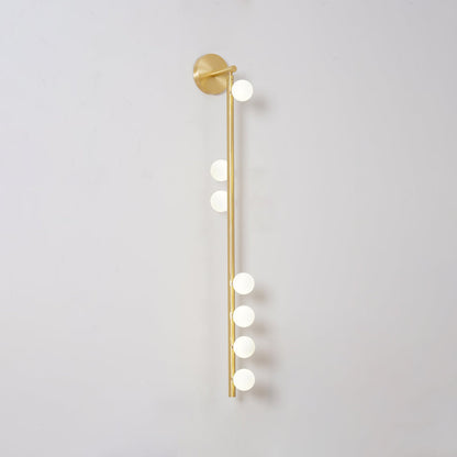 Brass Halo Tube Wall Light, Bathroom Wall Sconce, detail 13
