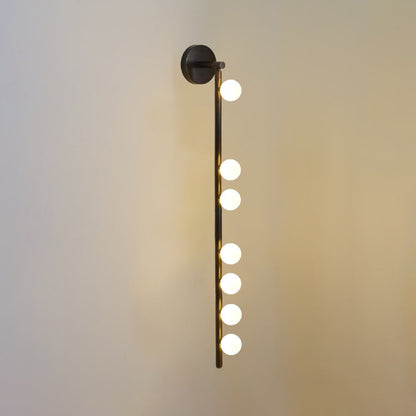 Brass Halo Tube Wall Light, Bathroom Wall Sconce, detail 19