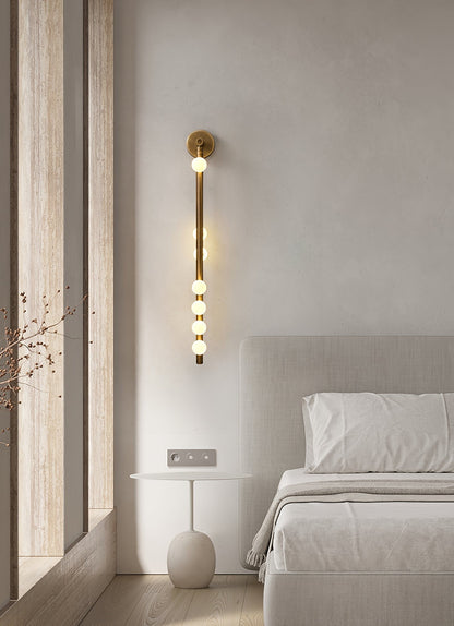 Brass Halo Tube Wall Light, Bathroom Wall Sconce, detail 26