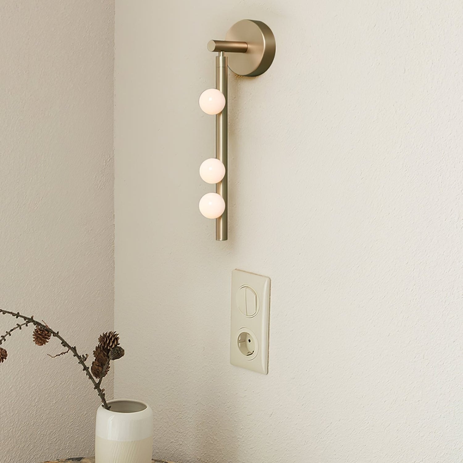 Brass Halo Tube Wall Light, Bathroom Wall Sconce, detail 32