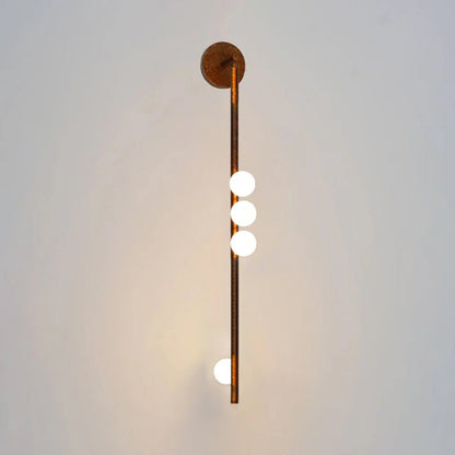 Brass Halo Tube Wall Light, Bathroom Wall Sconce, detail 8