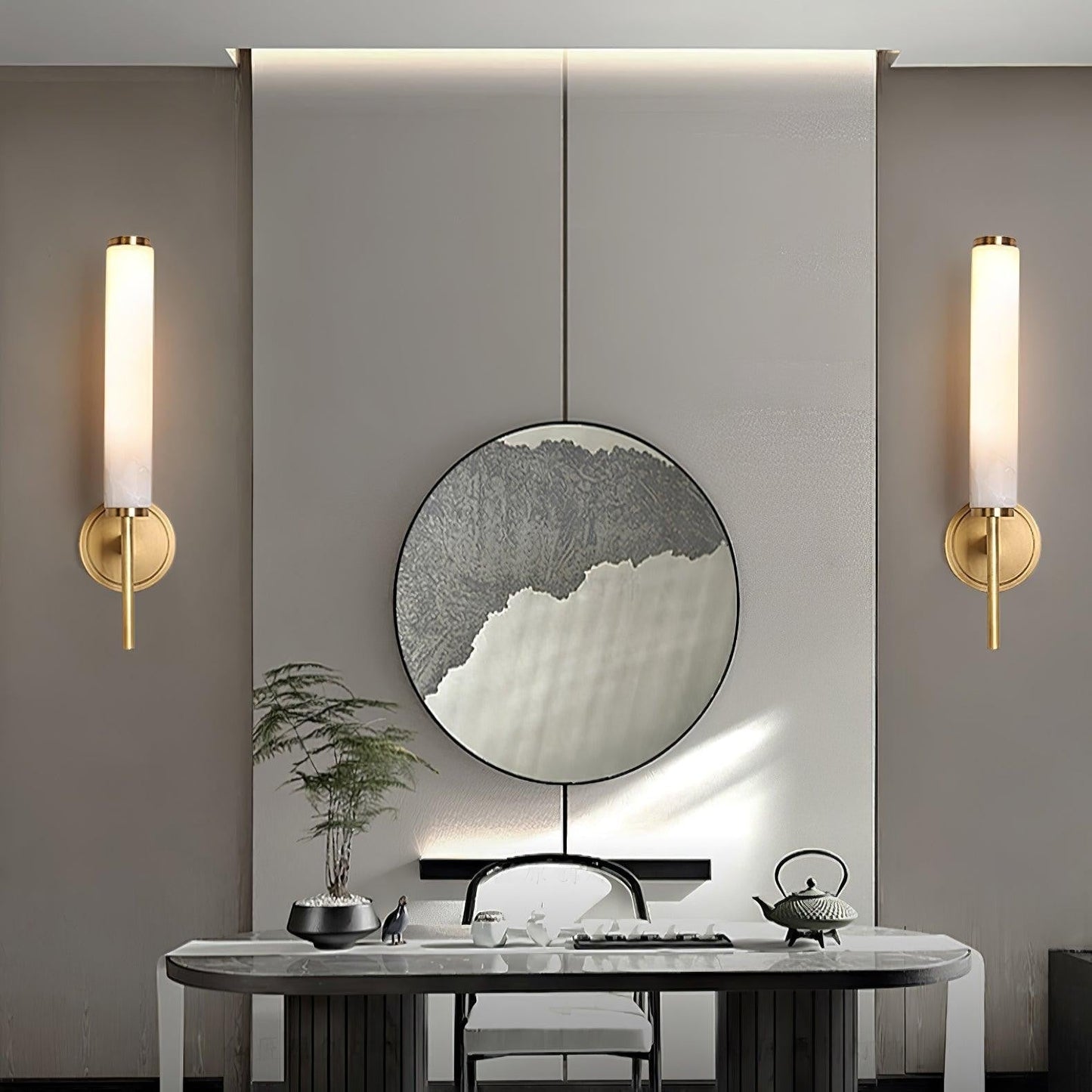 Brindisi Alabaster Wall Light, Bedroom Wall Sconce, detail 19