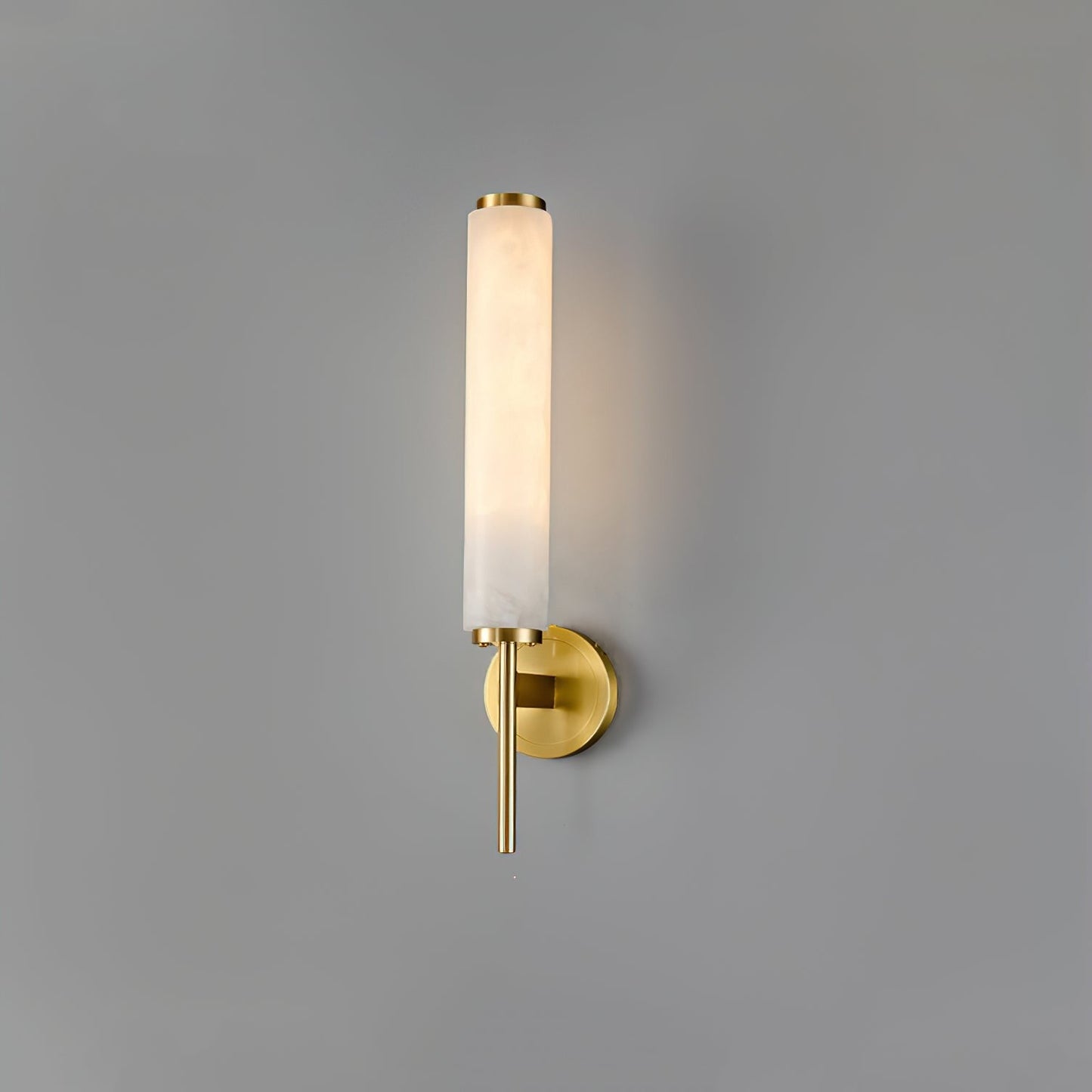 Brindisi Alabaster Wall Light, Bedroom Wall Sconce, Brass, W 4.7″ x H 18.9″