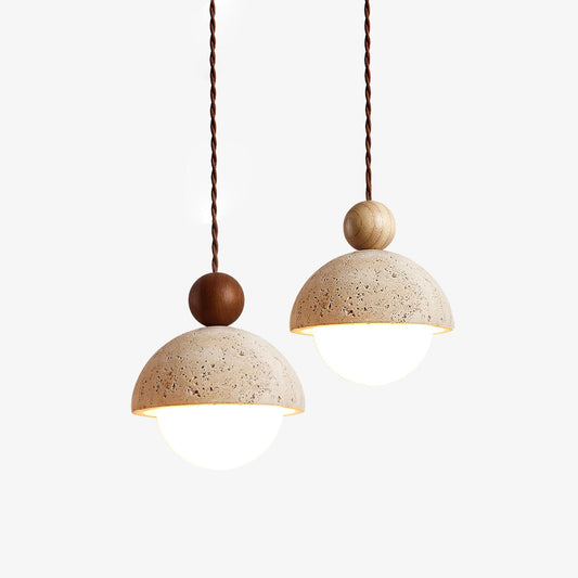 Niva Travertine Pendant Light - Tianguang Alabaster Lighting
