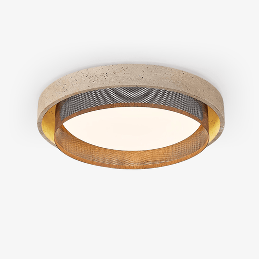 Terra Forge Travertine Ceiling Light - Tianguang Alabaster Lighting
