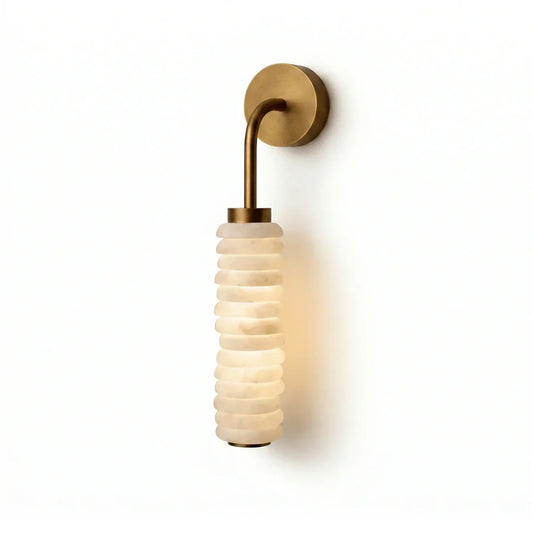 Calla Cylinder Alabaster Wall Lamp - Tianguang Alabaster Lighting