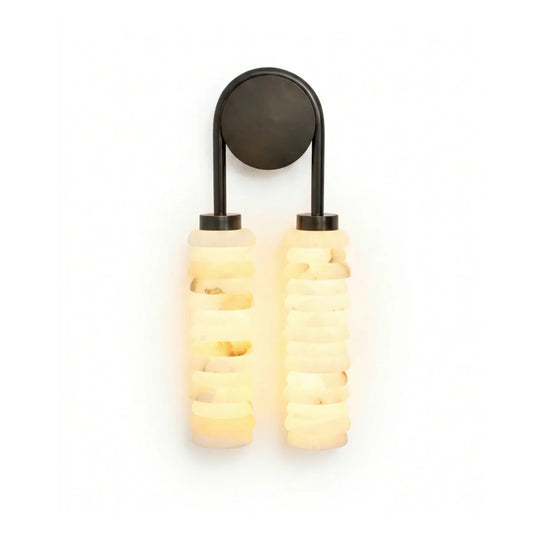 Calla Ribbed Alabaster Wall Sconce - Tianguang Alabaster Lighting