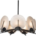 Callisto 28.1" Wide 7-Light Black Alabaster Pendant Chandelier - Tianguang Alabaster Lighting