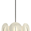 Callisto 28.1" Wide 7-Light Dark Smoke Pendant With Alabaster Shade Chandelier - Tianguang Alabaster Lighting
