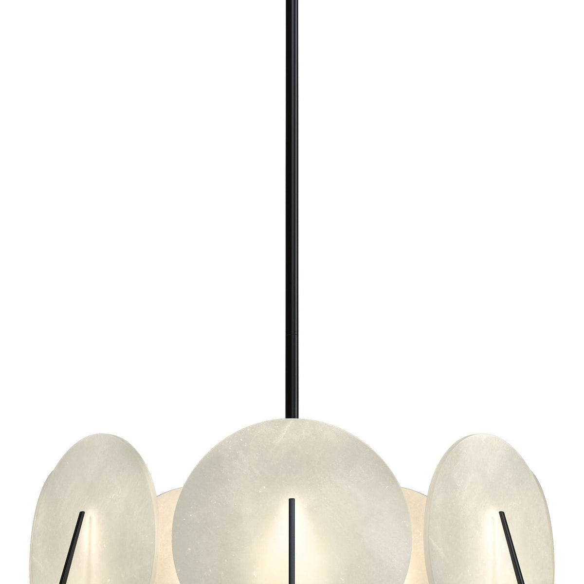Callisto 28.1" Wide 7-Light Ink Pendant With Alabaster Shade Chandelier - Tianguang Alabaster Lighting