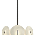 Callisto 28.1" Wide 7-Light Oil Rubbed Bronze Pendant With Alabaster S Chandelier - Tianguang Alabaster Lighting