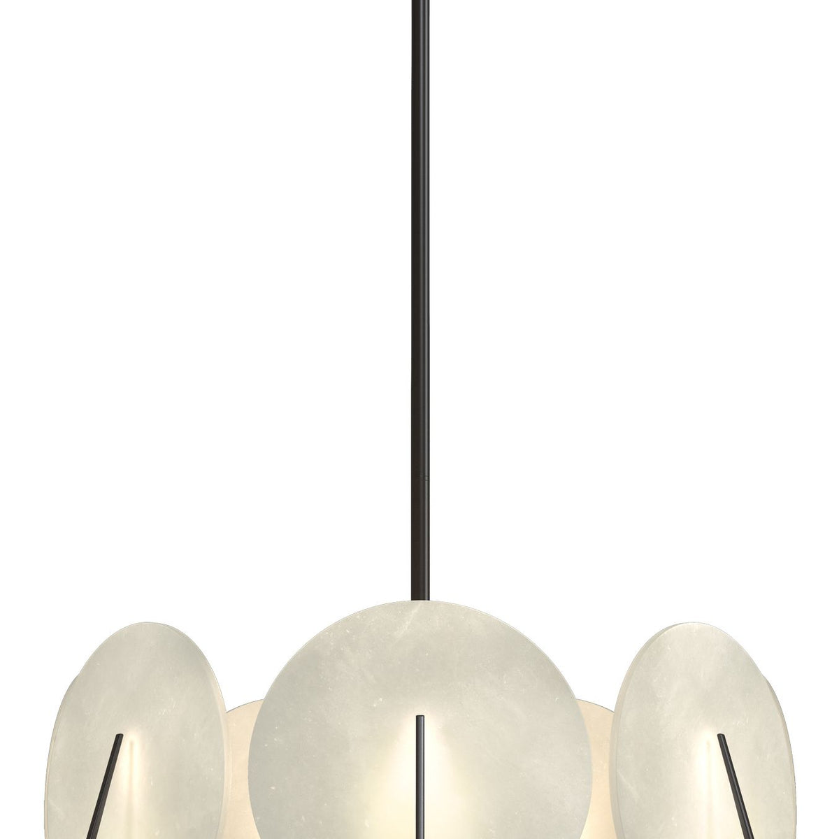 Callisto 28.1" Wide 7-Light Oil Rubbed Bronze Pendant With Alabaster S Chandelier - Tianguang Alabaster Lighting