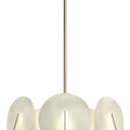 Callisto 28.1" Wide 7-Light Soft Gold Pendant With Alabaster Shade Chandelier - Tianguang Alabaster Lighting