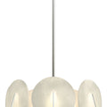 Callisto 28.1" Wide 7-Light Sterling Pendant With Alabaster Shade Chandelier - Tianguang Alabaster Lighting