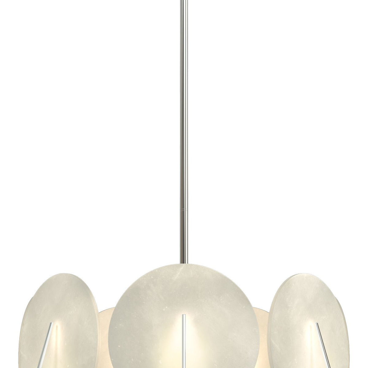 Callisto 28.1" Wide 7-Light Sterling Pendant With Alabaster Shade Chandelier - Tianguang Alabaster Lighting
