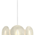 Callisto 28.1" Wide 7-Light White Pendant With Alabaster Shade Chandelier - Tianguang Alabaster Lighting
