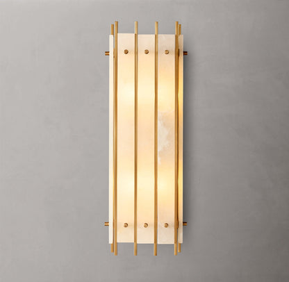 San Marco Alabaster Grand Box Sconce, Bedroom Wall Sconce, detail 6