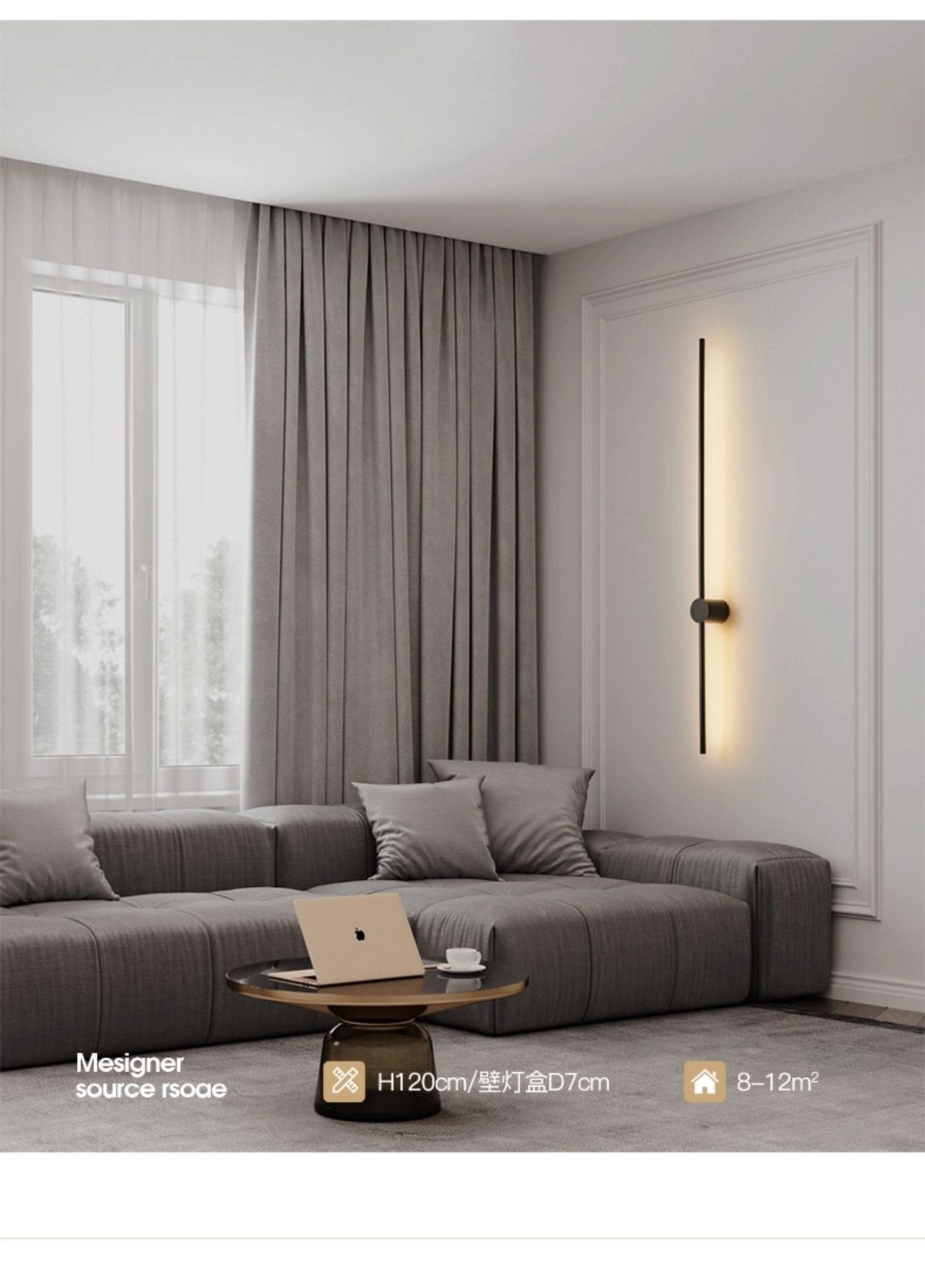 Luma Rod Portable Rechargeable Wall Light - Wall Lamp, Bathroom Wall Sconce, detail 7