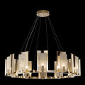 Contemporary Brass And White Carrara Marble Chandelier - Tianguang Alabaster Lighting
