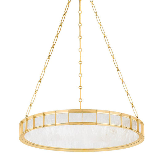 Leda Alabaster Chandelier 30 in W x 51 in H - Tianguang Alabaster Lighting