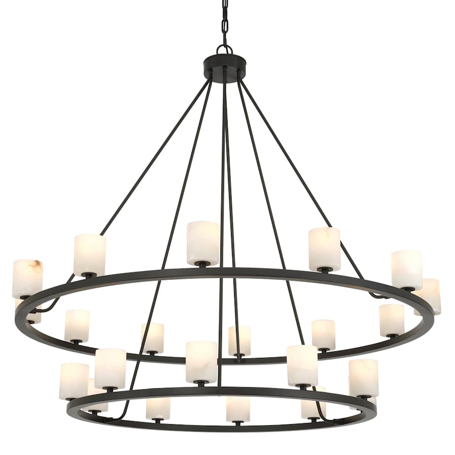 Aragon 22 Light 47" Wide LED Alabaster Chandelier - Tianguang Alabaster Lighting