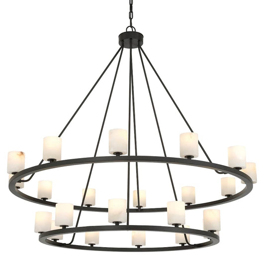 Aragon 22 Light 47" Wide LED Alabaster Chandelier - Tianguang Alabaster Lighting