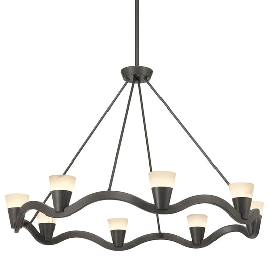 Vance 39" Wide Ring Alabaster Chandelier - Tianguang Alabaster Lighting