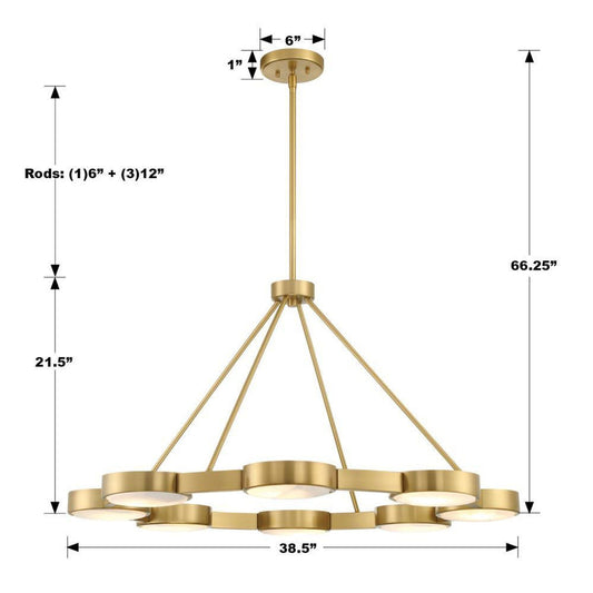 Orson 8 Light Alabaster Chandelier - Tianguang Alabaster Lighting