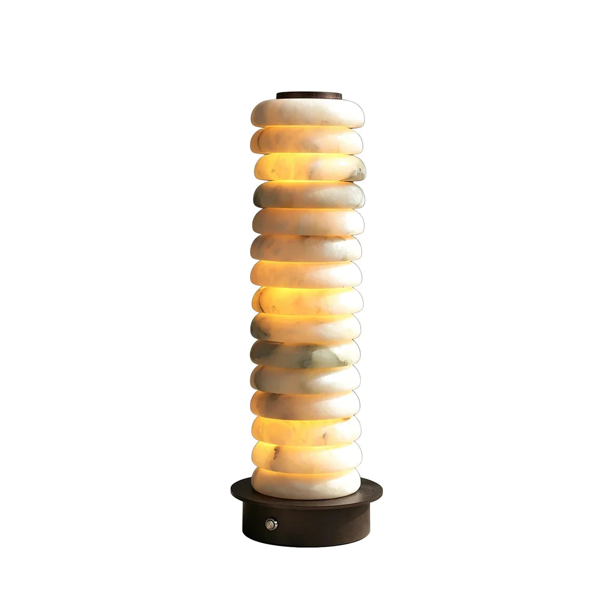 Cylinder Calla Alabaster Stacking Table Lamp - Tianguang Alabaster Lighting